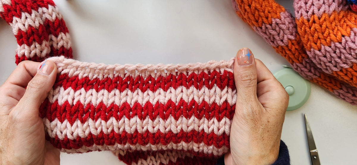 Rolling Stripes Scarf Pattern - Beginner-Friendly Knitting Pattern