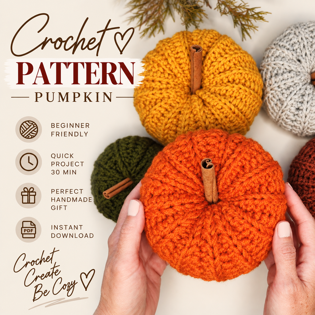 Crochet Halloween Pumpkin Digital Crochet Pattern