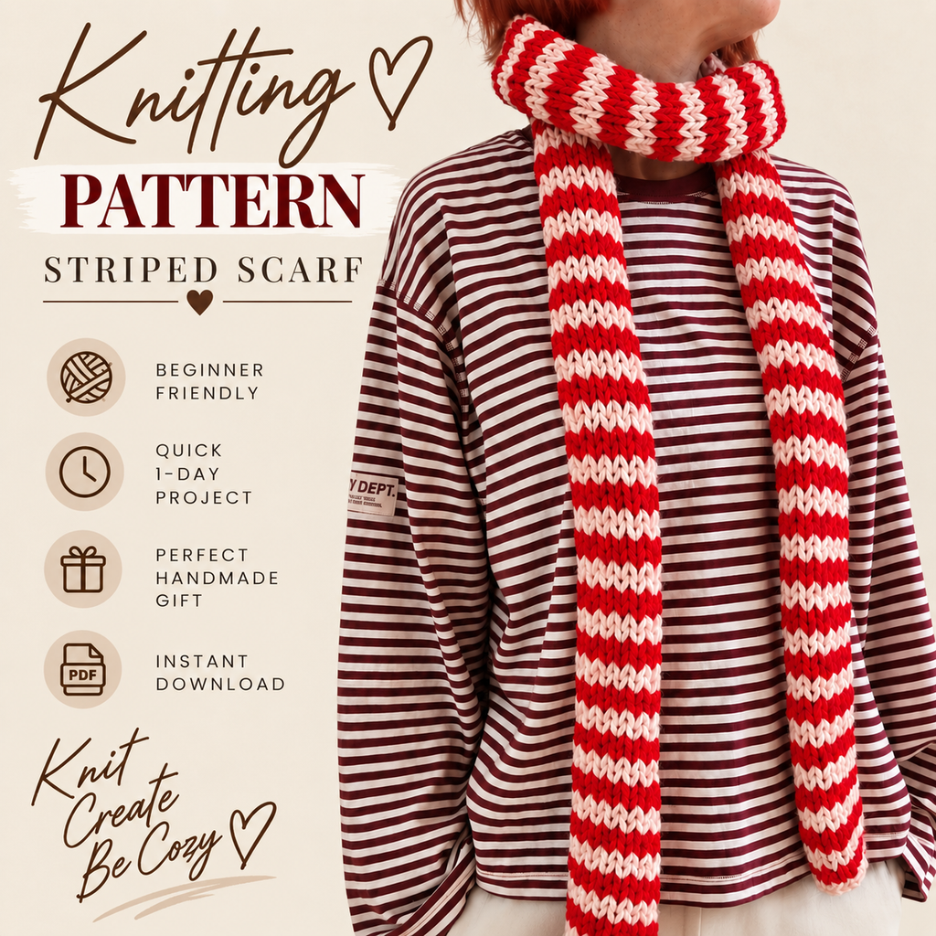 Quick 1-Day Knit Scarf Pattern