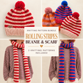 Rolling Stripes Beanie & Scarf Pattern