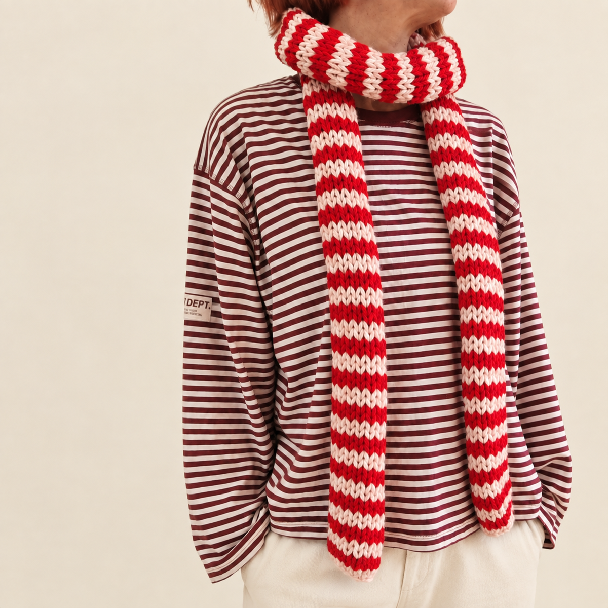 Rolling Stripes Beanie & Scarf Pattern