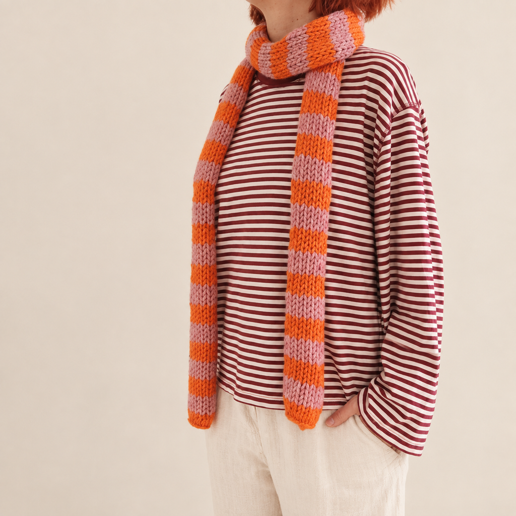Rolling Stripes Beanie & Scarf Pattern