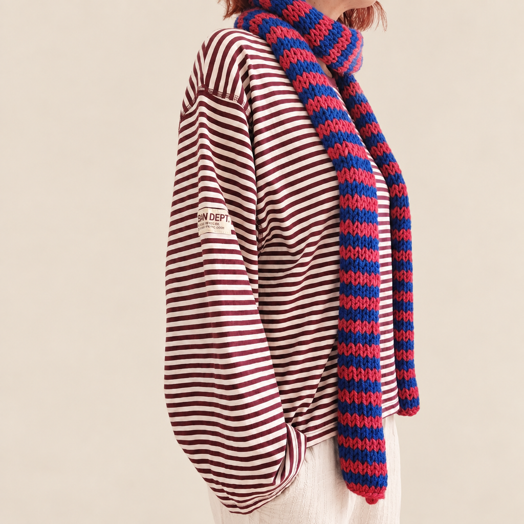 Rolling Stripes Beanie & Scarf Pattern